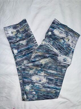 lululemon athletica Navy, Blue & White Space-Dye Leggings
